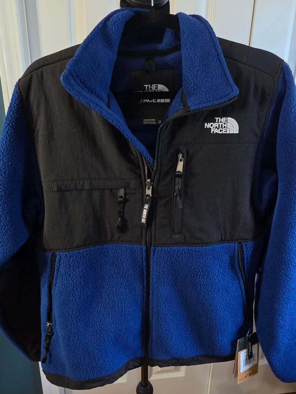 The North Face Men's Blue and Black Fleece Densli Jacket XS